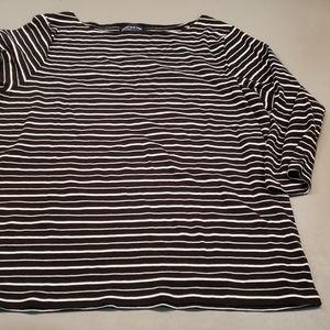 Jones New York B/W 3/4 sleeve, 1X shirt